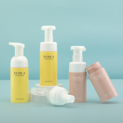 El Yıkama Sıvısı Yüz Temizleyici Sabun İçin Özel 100ml 120ml Plastik Köpük Pompa Şişesi