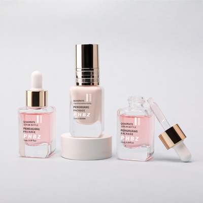 Serum Saç Yağı Şişeleri15ml Kozmetik Paket Kare Sıvı Temel Şişeler
