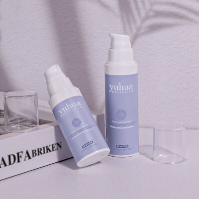 Kozmetik Serum Tonik Ambalajı ve Özel Logo Baskısı İçin Hava Pompali ve Vidalı Kapaklı Geri Dönüştürülebilir Plastik Losyon Şişesi