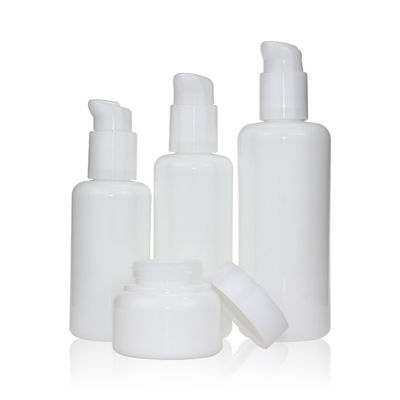 Özel Boş 100ml 120ml 200ml Opal Cam Şişe Beyaz Porselen Yuvarlak Şekil