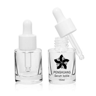Özel Mini 15ml Doldurulabilir Serum Cam Şişeler Esansiyel Yağ Damlalıklı Şişe