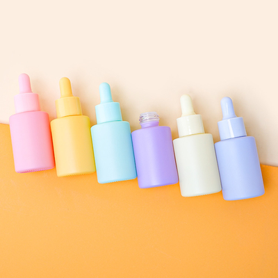 Pres Pompalı ve Kapaklı Fondöten Ambalajlı 30ml Cam Serum Damlalıklı Şişeler