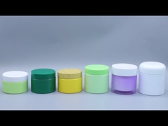 Kapaklı Büyük Boy Buzlu Plastik Kavanoz Kabı 180ml 240ml 300ml