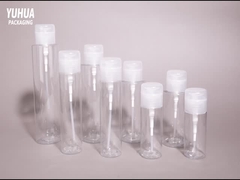 100ml-500mlSıvı kaldırıcı ve makyaj toneri için özelleştirilebilir yuvarlak plastik şişeler